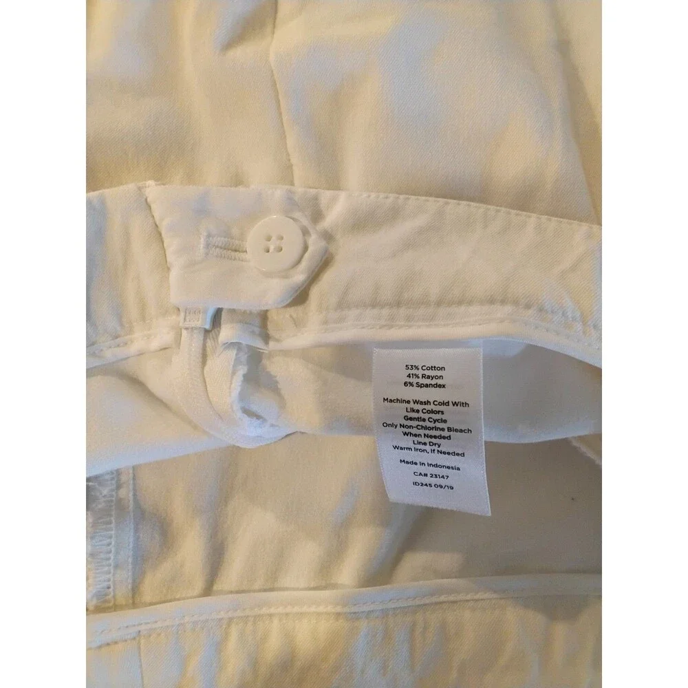 Talbots Women's Chatam Ankle Pants  With  Side Zipper Flat Front Size 14 Petite
